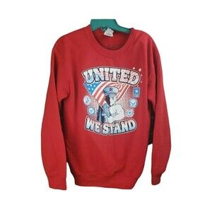 UNITED WE STAND Vintage Sweatshirt ARMY MARINE NAVY AIR FORCE‎ MEDIUM